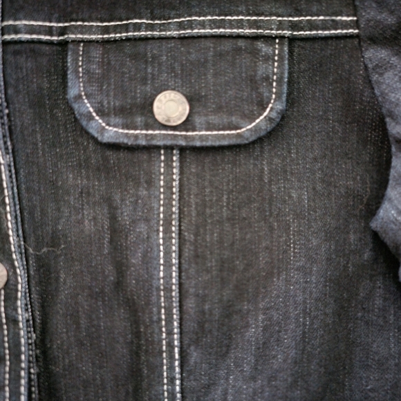 NWOT Crystal Jeans Black Jacket Size 6 - Picture 4 of 9